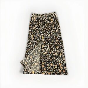 Sessùn Hayetti Black Floral Maxi Skirt